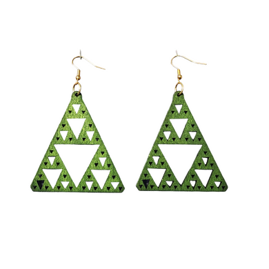 Maunga Earrings  -  Green