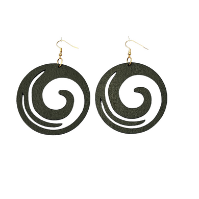 Spiral Earrings  -  Black