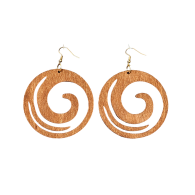 Spiral Earrings  -  Brown
