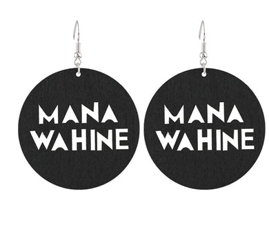 Mana Wahine Earrings  -  Black
