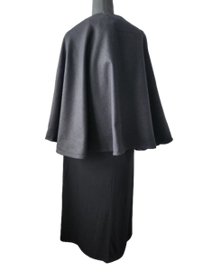 Black Woollen Cape  - Paua  (16-26) one size