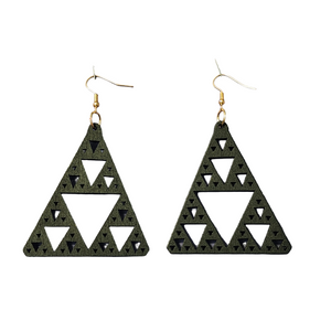 Maunga Earrings  -  Black