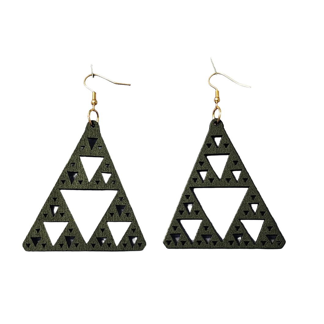 Maunga Earrings  -  Black