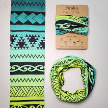 Load image into Gallery viewer, Aroha Wrap &#39;N&#39; Tie  (Green/Yellow)