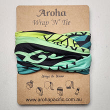 Load image into Gallery viewer, Aroha Wrap &#39;N&#39; Tie  (Green/Yellow)