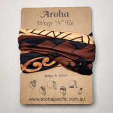 Load image into Gallery viewer, Aroha Wrap &#39;N&#39; Tie (Brown)