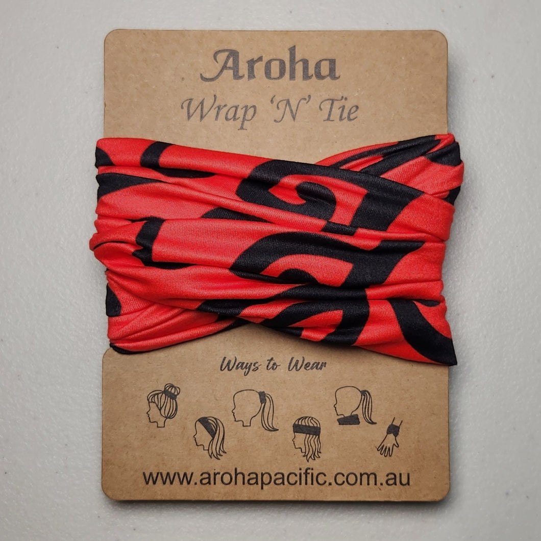 Aroha Wrap 'N' Tie (Red)