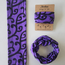 Load image into Gallery viewer, Aroha Wrap &#39;N&#39; Tie (Purple)