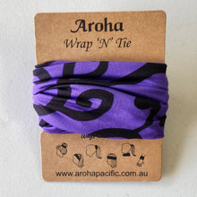Load image into Gallery viewer, Aroha Wrap &#39;N&#39; Tie (Purple)
