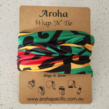 Load image into Gallery viewer, Aroha Wrap &#39;N&#39; Tie (Rasta)