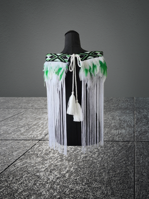 Long White Tassel Green Large