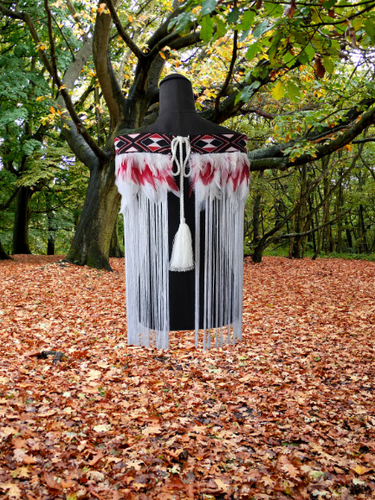 Long White Tassel Red Large