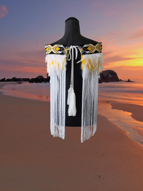 Long White Tassel Yellowl Large