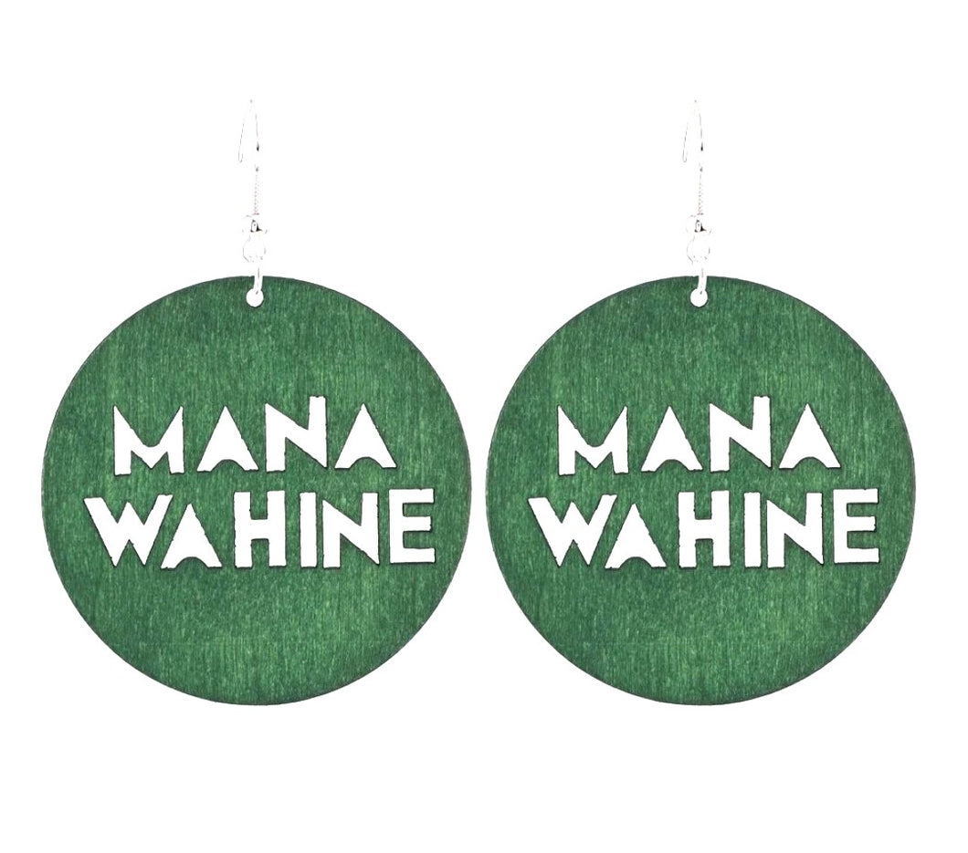 Mana Wahine Earrings  -  Green
