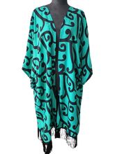 Load image into Gallery viewer, Kimono   Teal/Black