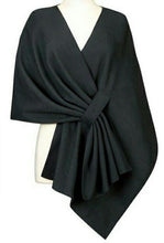 Load image into Gallery viewer, Black Woollen Cape  - Paua  (16-26) one size