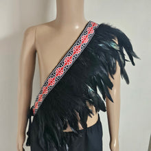 Load image into Gallery viewer, Black/Red  Tamariki Kahu huruhuru
